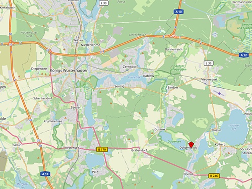 ANfahrtskarte zum Restaurant Dolgenbrodt